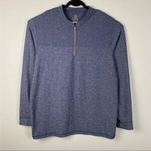 Swannies Men’s Golf 1/4 Zip Pullover Size 2XL heathered Blue Stretch Long Sleeve